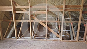 Interior walls with thermal insulation