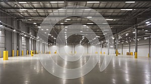 Inside empy warehouse