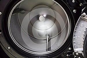 Interior of a washing machine drum