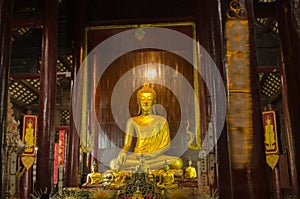 Interior, Wat Phan Tao, Thailand