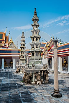 Interior Wat Pho temple bangkok thailand