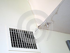 Interior Water Damaged Ceiling Drywall