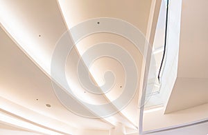 The interior of white ceiling with modern design in Blueport supermarket