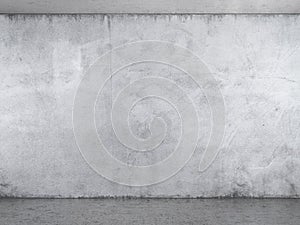 Interior with white plaster wall