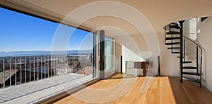 Interior, wide open space