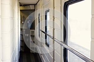 Interior with windows of Talgo train carriage