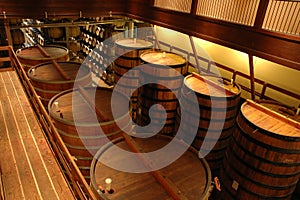 Interior of a winery in Sonoma, California