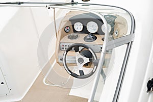 Interior of yacht cabin