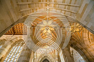 Interior of Yale University library