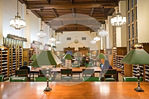 Interior of Yale University library
