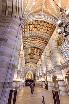 Interior of Yale University library