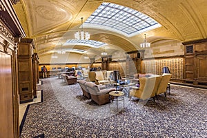 Interior of Yale University library
