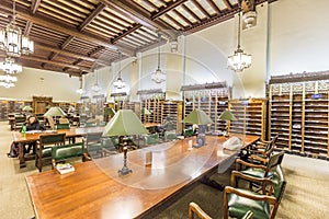 Interior of Yale University library
