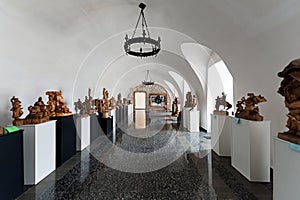 Interior of Zbarazh Castle, fortified defense stronghold in Zbarazh, in Ukraine