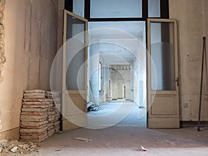 Interiors of an abandoned madhouse