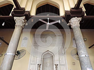 Interiors of Al-Aqmar Mosque in Cairo, Egypt - Ancient architecture - Holy Islamic site - Africa religious tour