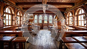 interiors of an Austrian bierhaus, AI generated