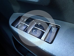 Car window electric button with black color