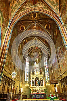 Interiors of the Church of St. Peter and Paul at VyÅ¡ehrad, Prague, Czech Republic