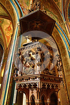 Interiors of the Church of St. Peter and Paul at VyÅ¡ehrad, Prague, Czech Republic