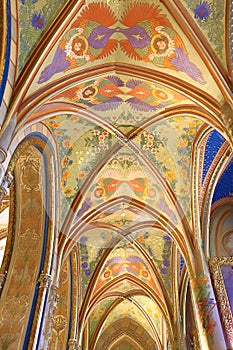 Interiors of the Church of St. Peter and Paul at VyÅ¡ehrad, Prague, Czech Republic