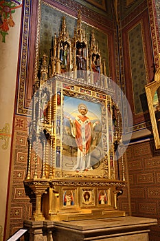 Interiors of the Church of St. Peter and Paul at VyÅ¡ehrad, Prague, Czech Republic