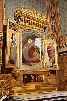 Interiors of the Church of St. Peter and Paul at VyÅ¡ehrad, Prague, Czech Republic