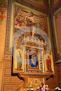 Interiors of the Church of St. Peter and Paul at VyÅ¡ehrad, Prague, Czech Republic