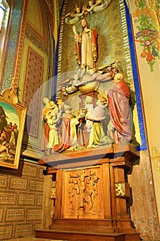 Interiors of the Church of St. Peter and Paul at VyÅ¡ehrad, Prague, Czech Republic