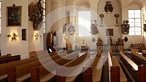 Interiors of church. Stockholm. Sweden.