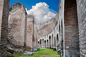 Interiors of Colosseum Coliseum, Rome, Italy