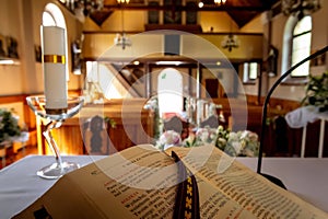 interiors and details in catholic church