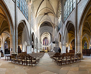 Interiors and details of Saint Germain l Auxerrois church - Paris - France