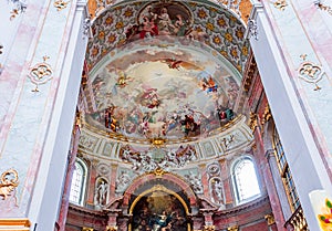 interiors of  Ettal abbey, bavaria, germany photo
