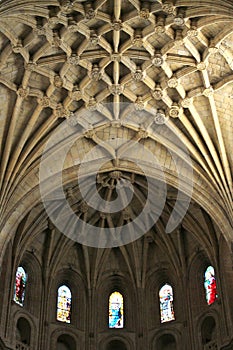 Interiors of a gothic cathedral