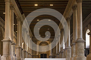 Interiors of the historical venue Scuola Grande della Misericordia in Venice, after its restoration