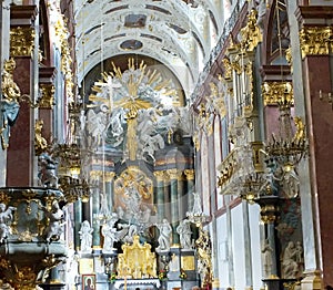 Interiors of Jasna Gora monastery in Czestochowa