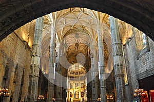 Interiors of Jeronimos Monastery, Lisbon