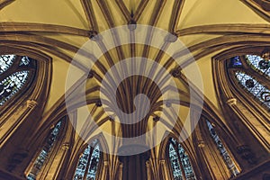 Interiors of Lichfield Cathedral - Vault Ceiling in Chapter House