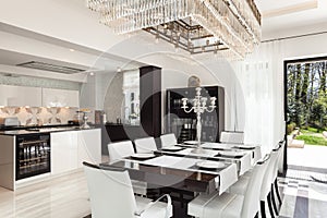 Interiors, luxury dining room