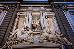 Interiors of Medici chapel, Florence, Italy