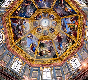 Interiors of Medici chapel, Florence, Italy