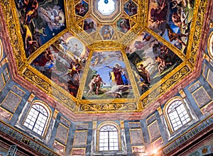 Interiors of Medici chapel, Florence, Italy