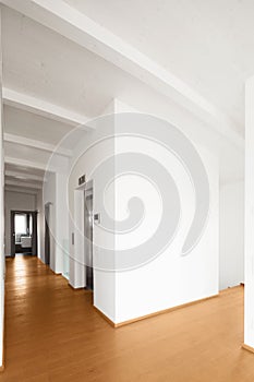 Interiors of modern apartment, corridor