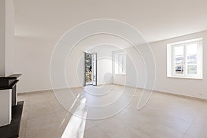 Interiors of modern house, empty room