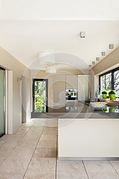 Interiors, modern kitchen