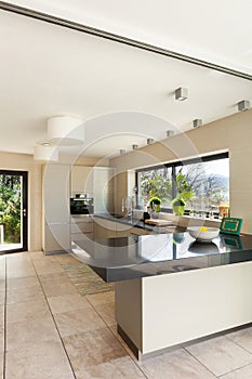 Interiors, modern kitchen