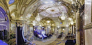 Interiors of Monte Carlo Casino, gambling and entertainment complex, Monaco