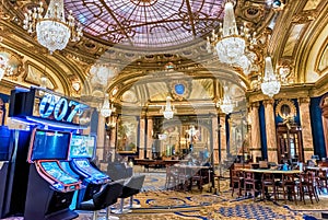 Interiors of Monte Carlo Casino, gambling and entertainment complex, Monaco