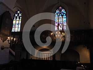 Stained glass windows of St. Mary's Church -Tallinn Estoni